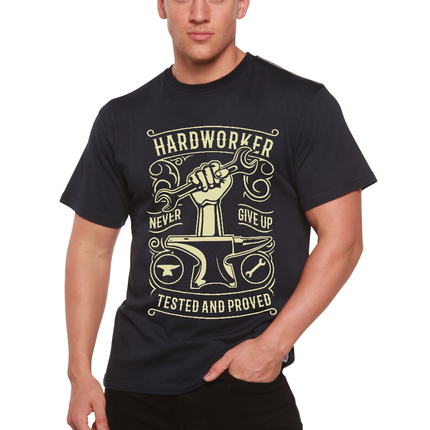 Hard Worker Men's Bamboo Viscose/Organic Cotton Short Sleeve Graphic T-Shirt