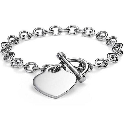 Heart Charm Toggle Bracelet