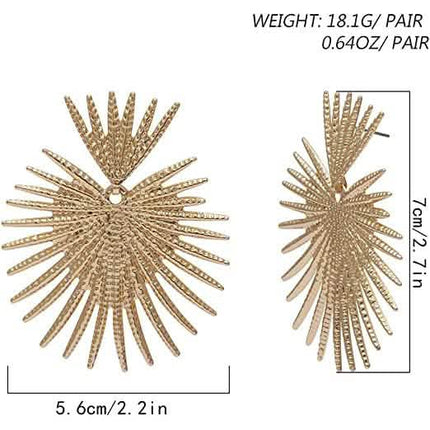 Heart Dangle Earrings Studs Gold Star Statement Earrings
