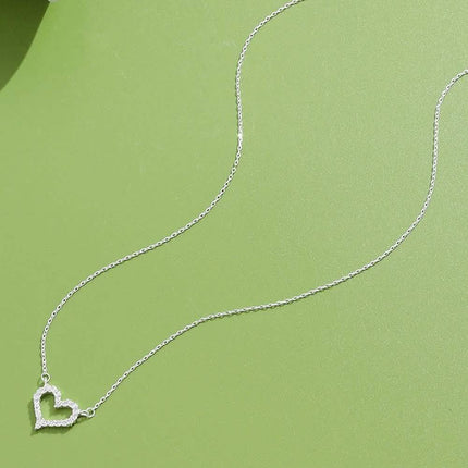 Heart-Shape 925 Sterling Silver Pendant Necklace