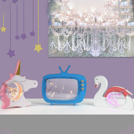 Hearth & Haven Decorative Wooden Table Night Light for Kids