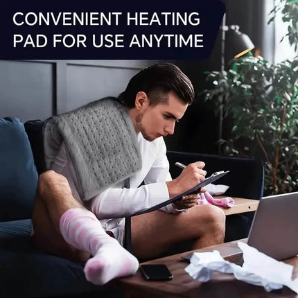 Heating Pad 12x24 Inch Soft Flannel with 4 Heat Levels Up To 150°F and 2-Hour Auto-Off