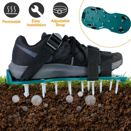 Heavy Duty Lawn Aerator Shoes with Adjustable Straps