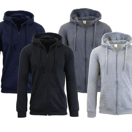 Heavy Fleece Lined Zippered or Pullover Hoodie - Size XXXL
