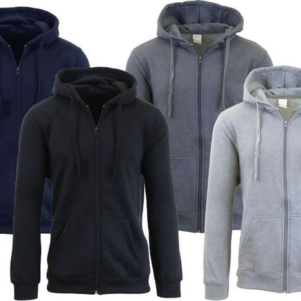 Heavy Fleece Lined Zippered or Pullover Hoodie - Size XXXL
