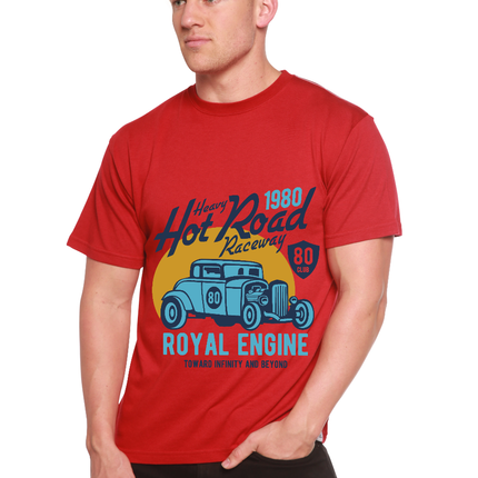 Heavy Hot Road Men's Bamboo Viscose/Organic Cotton Short Sleeve Graphic T-Shirt
