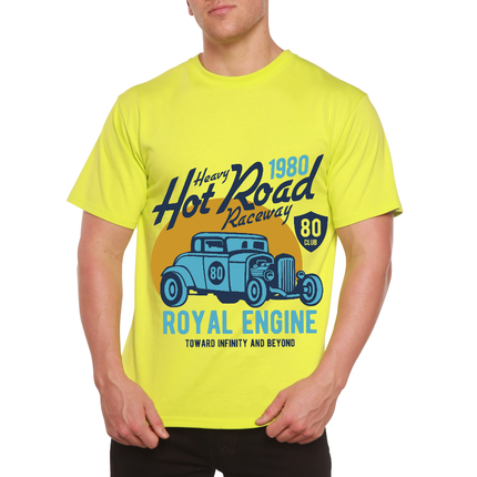 Heavy Hot Road Men's Bamboo Viscose/Organic Cotton Short Sleeve Graphic T-Shirt