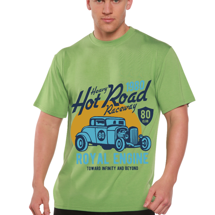 Heavy Hot Road Men's Bamboo Viscose/Organic Cotton Short Sleeve Graphic T-Shirt