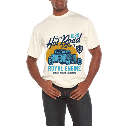Heavy Hot Road Men's Bamboo Viscose/Organic Cotton Short Sleeve Graphic T-Shirt