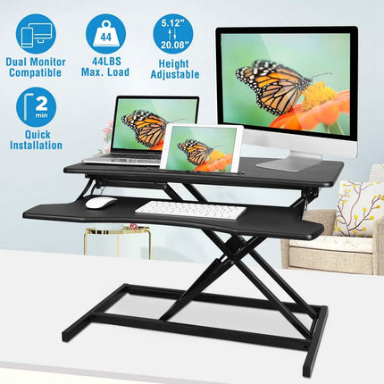 Height Adjustable Standing Desk Converter Workstation