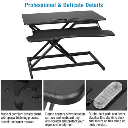 Height Adjustable Standing Desk Converter Workstation