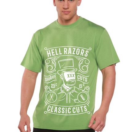 Hell Razors Men's Bamboo Viscose/Organic Cotton Short Sleeve Graphic T-Shirt