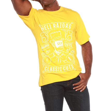 Hell Razors Men's Bamboo Viscose/Organic Cotton Short Sleeve Graphic T-Shirt