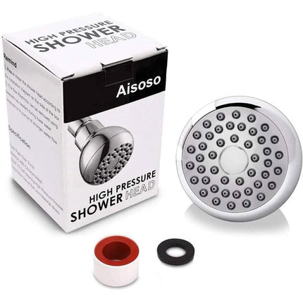 High Pressure Shower Head 3" Anti-clog Anti-leak Fixed with Adjustable Swivel Brass Ball Joint