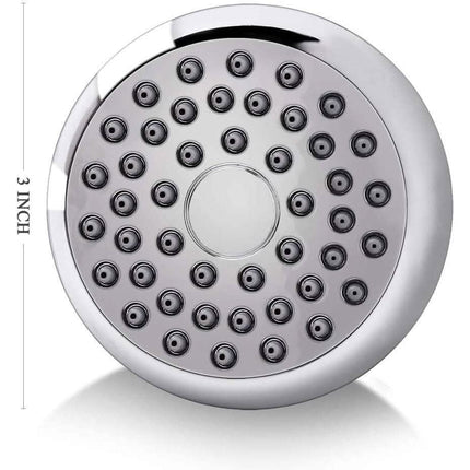 High Pressure Shower Head 3" Anti-clog Anti-leak Fixed with Adjustable Swivel Brass Ball Joint