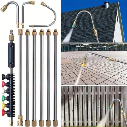 High Pressure Washer Extension Wand, 1/4" Quick Connect Power Washer Lance With 6 Nozzle Tips