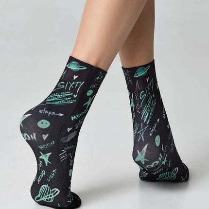 Dense Socks Conte Fantasy 913 - Moon Pattern