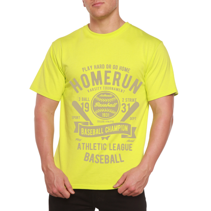 Homerun Baseball Men's Bamboo Viscose/Organic Cotton Short Sleeve Graphic T-Shirt