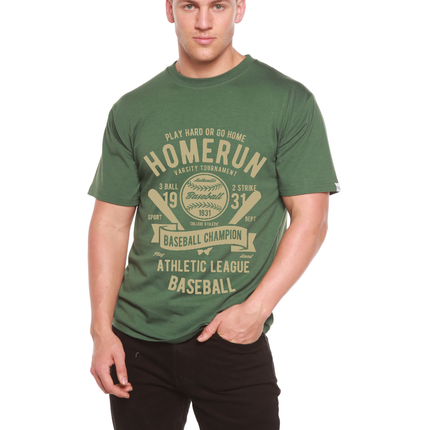 Homerun Baseball Men's Bamboo Viscose/Organic Cotton Short Sleeve Graphic T-Shirt