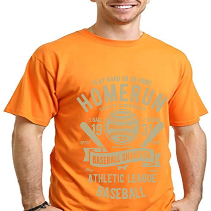 Homerun Baseball Men's Bamboo Viscose/Organic Cotton Short Sleeve Graphic T-Shirt