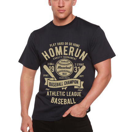 Homerun Baseball Men's Bamboo Viscose/Organic Cotton Short Sleeve Graphic T-Shirt