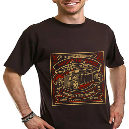 Hot Rod Men's Bamboo Viscose/Organic Cotton Short Sleeve Graphic T-Shirt