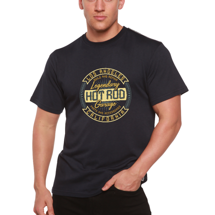 HOT ROO Men's Bamboo Viscose/Organic Cotton Short Sleeve Graphic T-Shirt