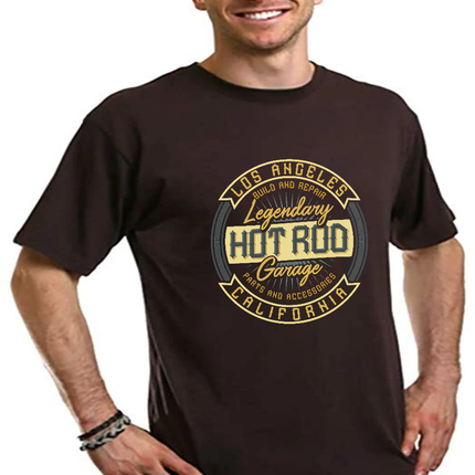 HOT ROO Men's Bamboo Viscose/Organic Cotton Short Sleeve Graphic T-Shirt