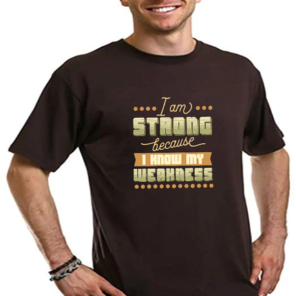 I am Strong Men's Bamboo Viscose/Organic Cotton Short Sleeve Graphic T-Shirt