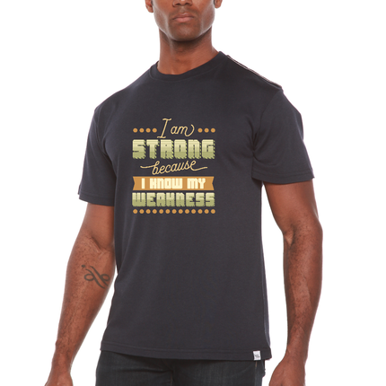 I am Strong Men's Bamboo Viscose/Organic Cotton Short Sleeve Graphic T-Shirt