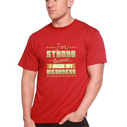 I am Strong Men's Bamboo Viscose/Organic Cotton Short Sleeve Graphic T-Shirt