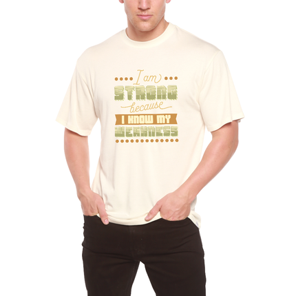 I am Strong Men's Bamboo Viscose/Organic Cotton Short Sleeve Graphic T-Shirt