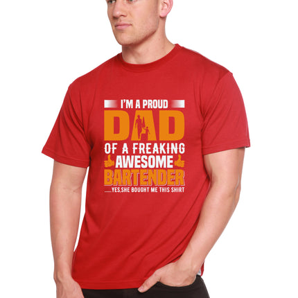 I'm a Proud Dad Men's Bamboo Viscose/Organic Cotton Short Sleeve Graphic T-Shirt