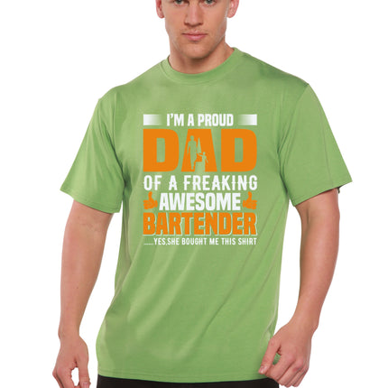 I'm a Proud Dad Men's Bamboo Viscose/Organic Cotton Short Sleeve Graphic T-Shirt