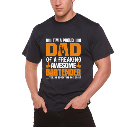 I'm a Proud Dad Men's Bamboo Viscose/Organic Cotton Short Sleeve Graphic T-Shirt