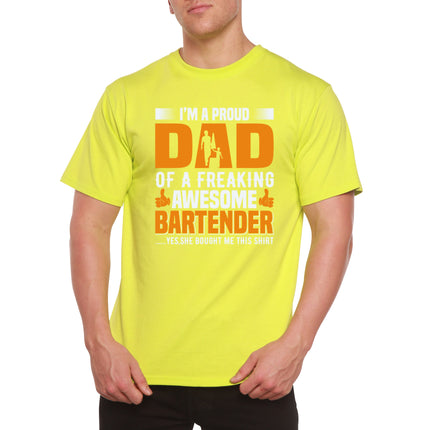 I'm a Proud Dad Men's Bamboo Viscose/Organic Cotton Short Sleeve Graphic T-Shirt