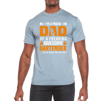 I'm a Proud Dad Men's Bamboo Viscose/Organic Cotton Short Sleeve Graphic T-Shirt