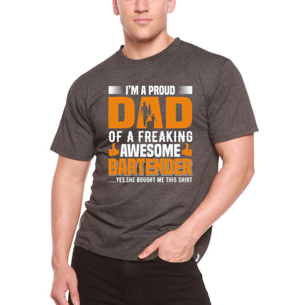 I'm a Proud Dad Men's Bamboo Viscose/Organic Cotton Short Sleeve Graphic T-Shirt