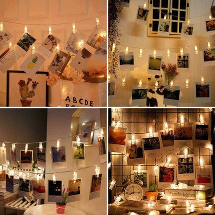 IMAGE 7ft 20 Photo Clips LED String Lights