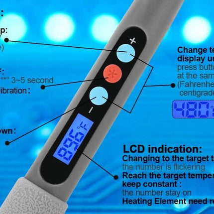 Image Digital-Controlled Thermostatic Soldering Iron with LCD Screen Display