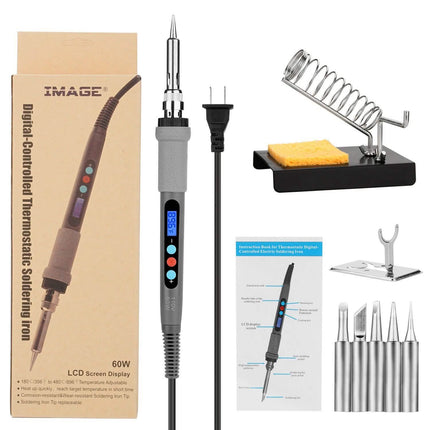 Image Digital-Controlled Thermostatic Soldering Iron with LCD Screen Display