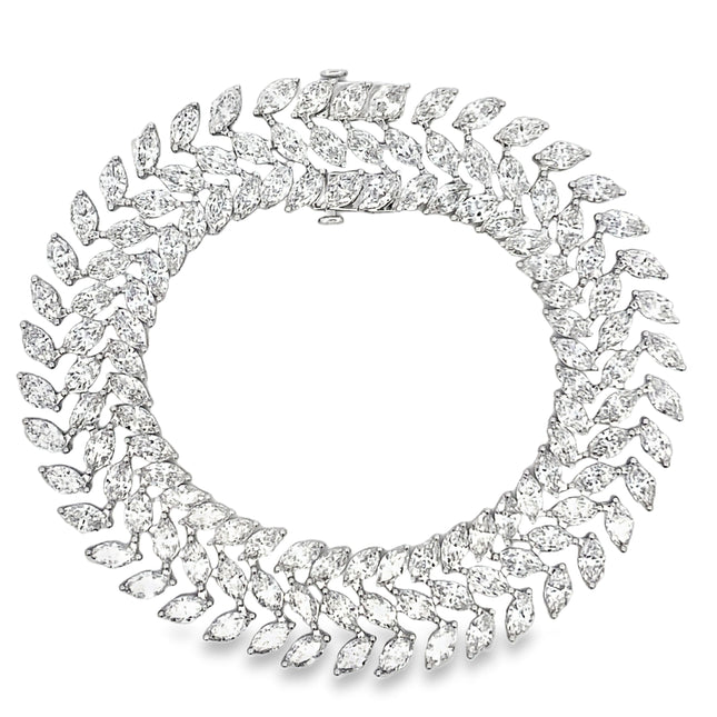 Lab Grown Diamond Tennis Bracelet 14KT White Gold