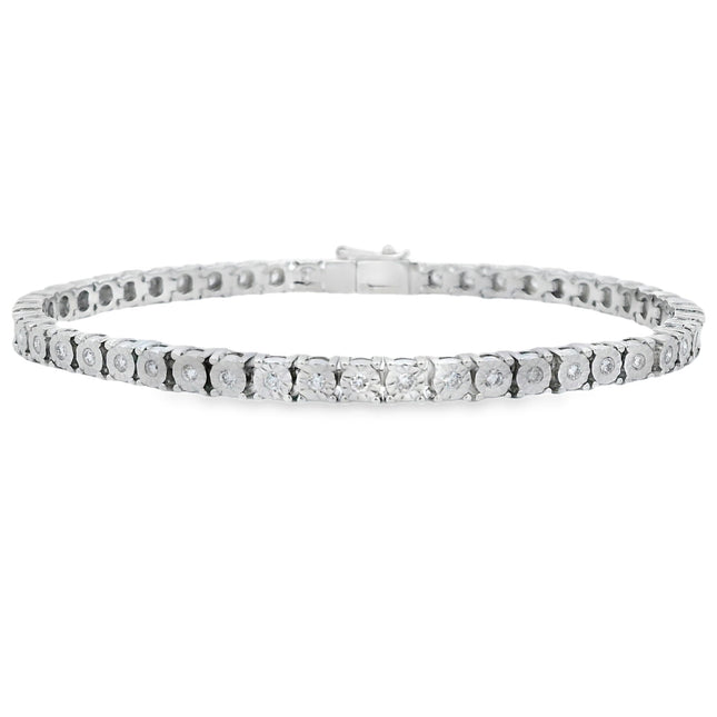 Lab Grown Diamond Tennis Bracelet Sterling Silver