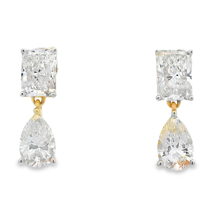 2.50ct Lab Grown Diamond Earrings 14KT Yellow Gold