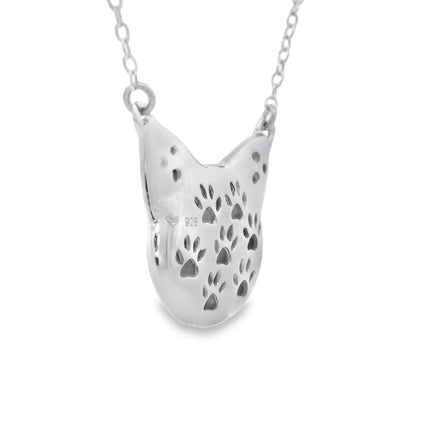 Natural .05ct Diamond Animal Pendant Sterling Silver