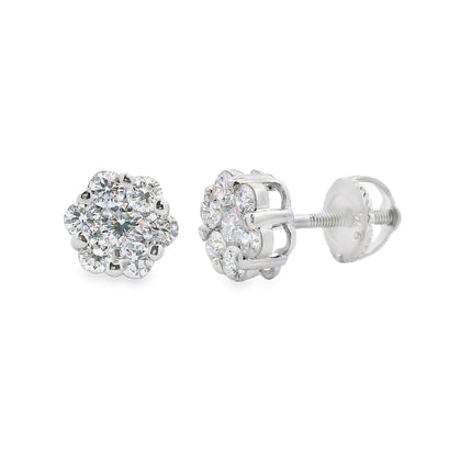.86ct Lab Grown Diamond Earrings Sterling Silver