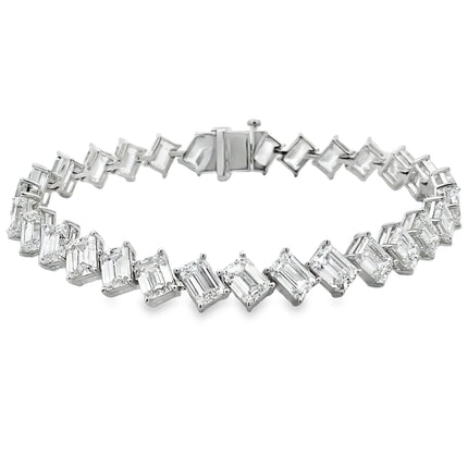 Lab Grown Diamond Tennis Bracelet 14KT White Gold