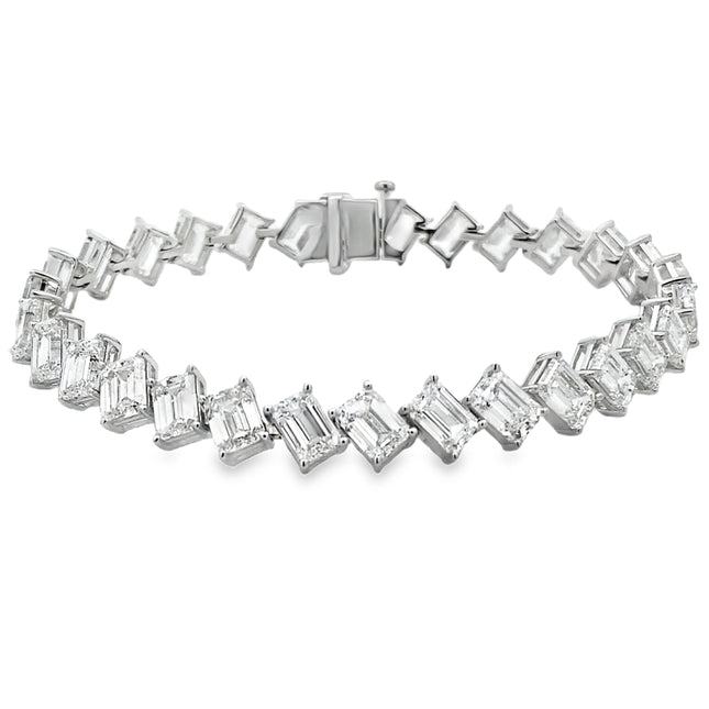Lab Grown Diamond Tennis Bracelet 14KT White Gold