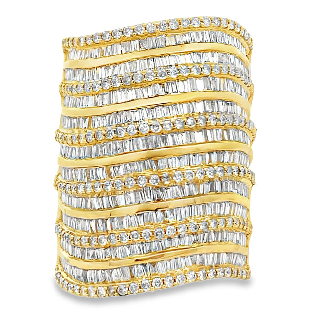 Genuine 3.25ct Diamond Ring 14KT Yellow Gold
