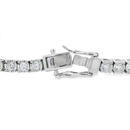 Lab Grown Diamond Tennis Bracelet Sterling Silver